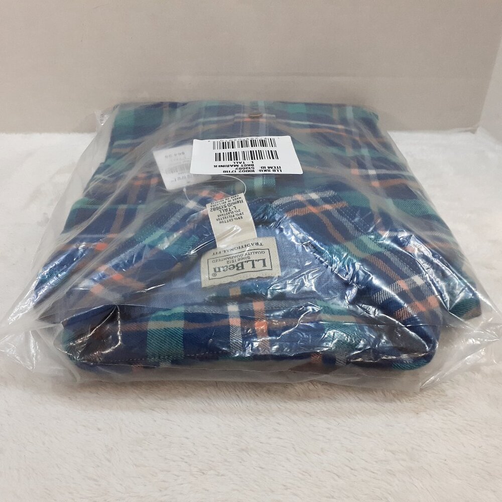 LL Bean Flannel Shirt Mens Long Sleeve L Tall Plaid Traditional Fit NWT Sealed - Picture 12 of 12